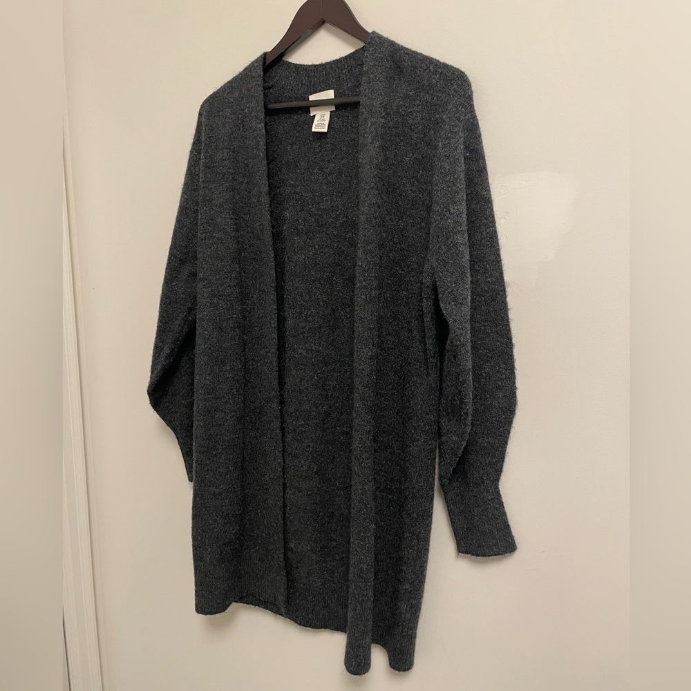 H&M Charcoal Open-Front Cardigan